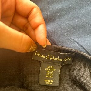 Simple, black, bodycon style dress.